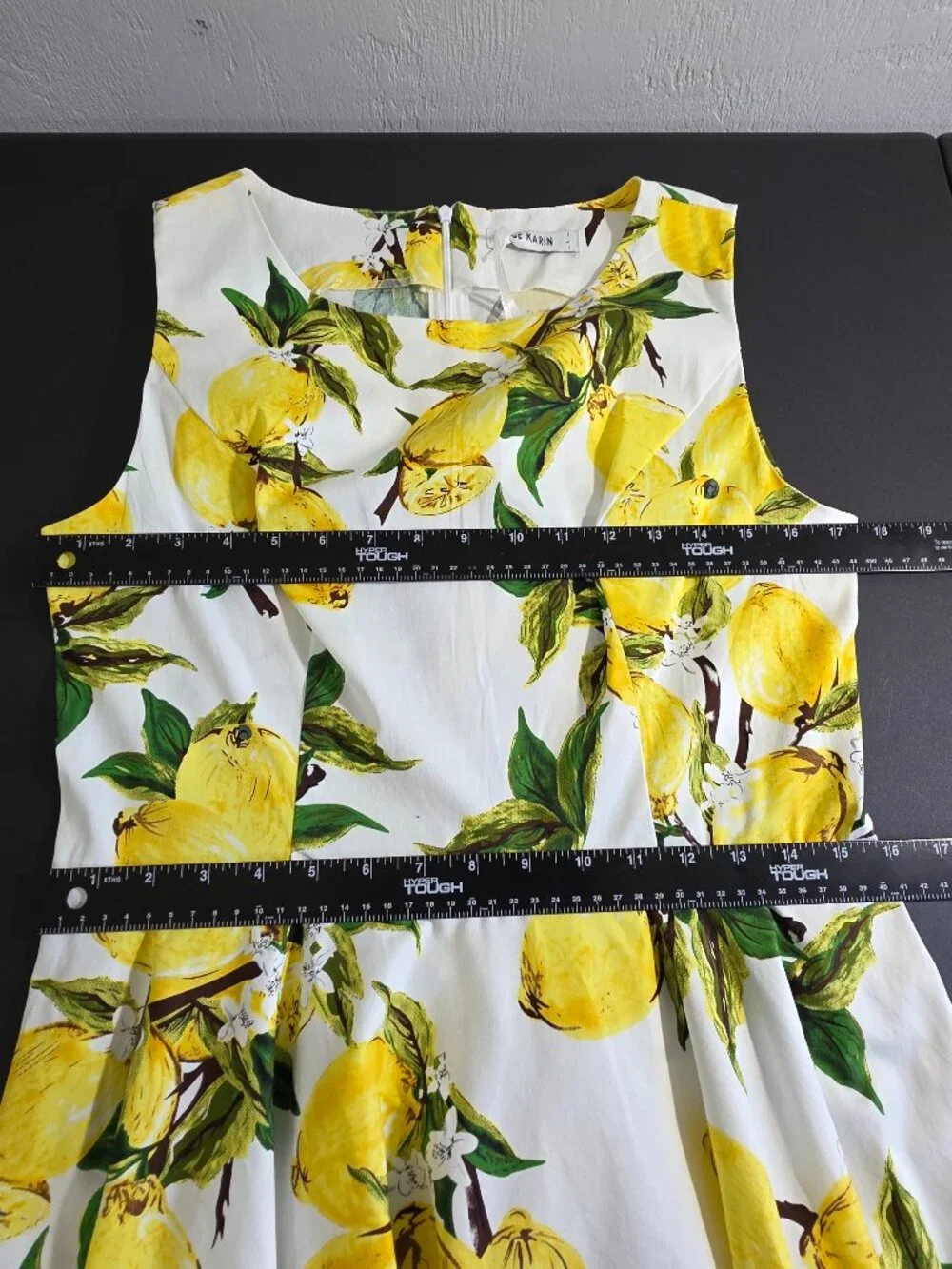 Grace Karin Lemon Print Fit & Flare Midi Dress NWT Large - Picture 8 of 10